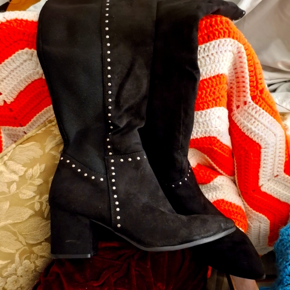 BRAND NEW BLACK OVER THE KNEE.. SEVEN DIALS, BEAUTIFUL NEW BLACK BOOTS - Picture 6 of 9